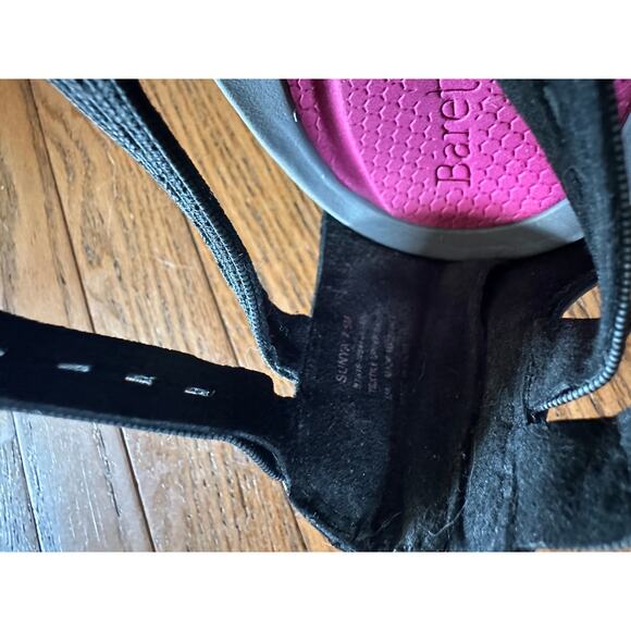 Bearpaw Black Leather Sport Sandals – Women’s 7.5M, Back Zip, Elastic Straps - Picture 4 of 6